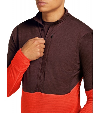 Icebreaker Men's 200 Realfleece Descender LS Half Zip Top