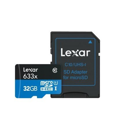 Lexar Micro SDHC 32GB 633x Carte